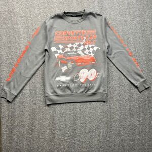 Chemistry Chevrolet Corvette Sweatshirt Mens Small Grey ZR-1 Graphic 90s Style